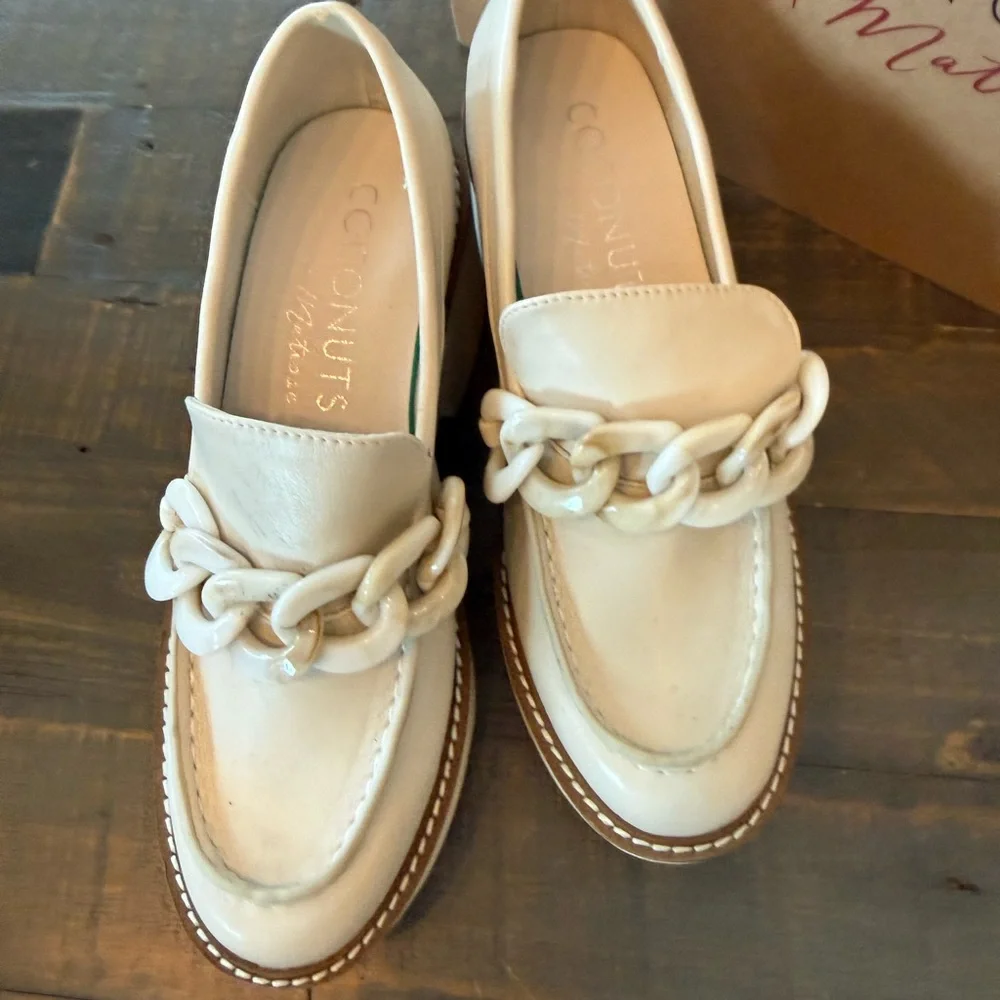 Coconuts by Matisse Ivory Louie platform Loafers size 5.5 women’s
